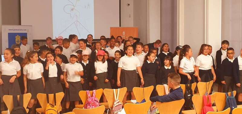 Imagen del acto en la Biblioteca Insular (Foto TA)